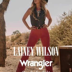 Wrangler Women's Red High-Waisted Jeans